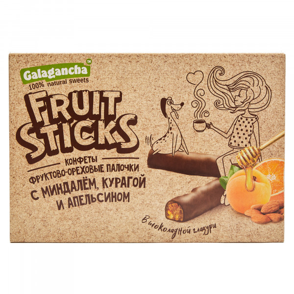№2 Берестов КРАФТ Fruit Stiсks с курагой и миндалем, 175г   в Набережных Челнах